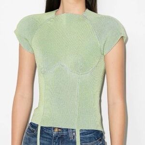 Isa Boulder Shield Open Back Knit Top NWOT